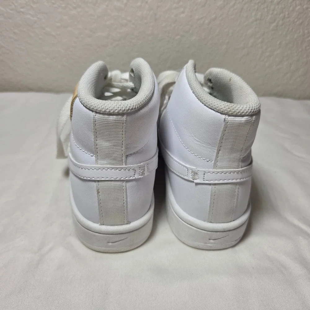 Nike Court Royale 2 Mid White Tan Leather Patch Sneakers CT1725-101 Mens 6.5